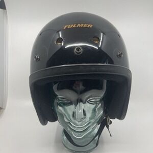 Fulmer AF-20 Motorcycle Helmet Adult Large‎ Black Good Open Face DOT Approved
